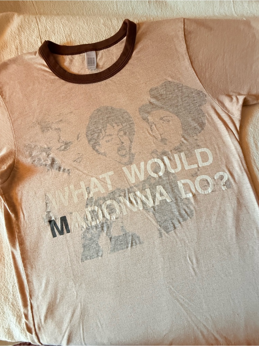 Vintage 2004 Madonna Re-Invention Tour WWMD Ringer Tee S RARE